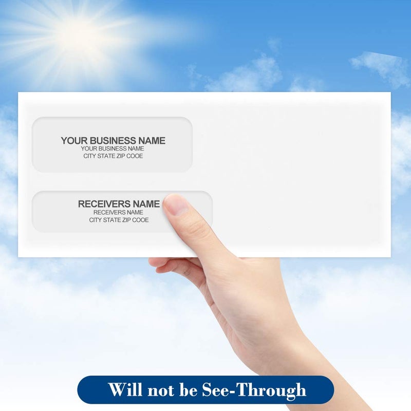 ValBox ظروف أمان ذاتية الإغلاق عدد 500 من فال بوكس #9 3-7/8x8-7/8" مع نافذتين مزدوجتين لفواتير كويك بوكس، البيانات التجارية والمستندات القانونية - Image 4